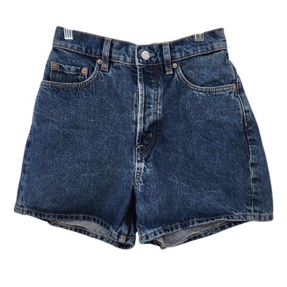 New NWT & Other Stories High Waist No Stretch Denim Shorts Button Fly Size 2
